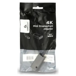 A-mDPM-DPF4K-01 Gembird 4K Mini DisplayPort to DisplayPort adapter cable, black A