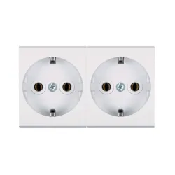 Dvopolna utičnica 2M+2M bela