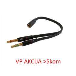 CCA-418A ** Gembird 3.5mm Headphone Mic Audio Y Splitter Cable Female to 2x3.5mm Male adapter (87)