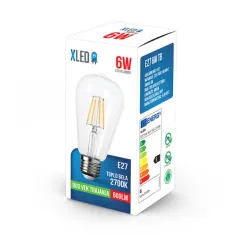 Xled  E27 6W SL-F-S6-A Filament Sijalica 2700K/ST64,220V,600Lm,Toplo bela