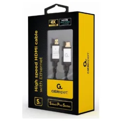 CCB-HDMIL-5M Gembird HDMI kabl, High speed,ethernet support 3D/4K TV Select Plus Series blister 5m A