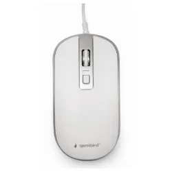 MUS-4B-06-WS Gembird Opticki mis 800-1200Dpi 4-button 99mm white/silver USB