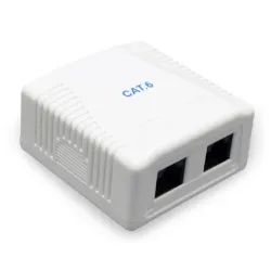 NCAC-2U6-01 Gembird CAT6 UTP 2-port kutija za površinsku montažu za RJ45