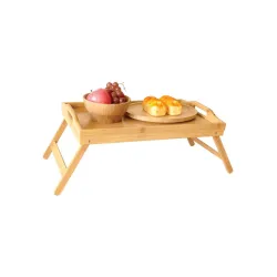 KINGHOFF KH1502 POSLUŽAVNIK ZA KREVET BAMBUS  50X30X23CM
