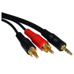 Kabl audio 3.5mm - 2xRCA 5m crni