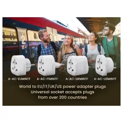 Travel adapter A-AC-USMINTF Gembird US suko 10A