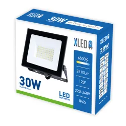 XLED 30W LED reflektor 6500K,2510Lm,IP65,AC220-240V,crni