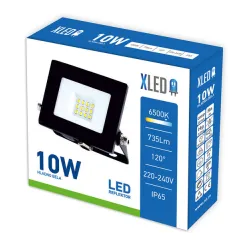 XLED 10W LED reflektor 6500K,735Lm,IP65,AC220-240V,crni