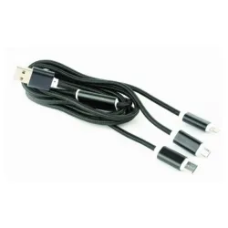 CC-USB2-AM31-1M Gembird USB 3-u-1 kabl za punjenje 8-pin, Type-C, microUSB, crni, 1m