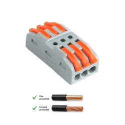 Bezvij. spojnica-klemna, 3P/3P 0.2-4mm2 450V/32A