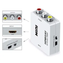 A-HDMI-AV-Mini **  Gembird input  HDMI to AV (903) (360)