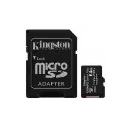 Memorije kartice KINGSTON SDCS2/64GB/microSDXC/64GB/Class10 U1/80MB/s-10MB/s+adapter