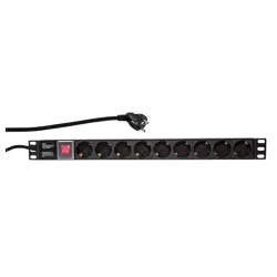 Produzni kabl sa zastitom 9 uticnica 16A, PDU 1U, aluminium sa zastitom, 2m (3)