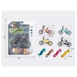 Metalni (die-cast) mini bicikl + fingeroard , 10,5 cm
