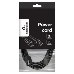 PC-189-VDE-3M Gembird Kabl za napajanje (C13 na C14) UPS, VDE odobren, 3m