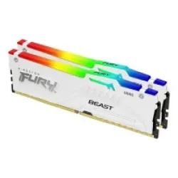 Memorija DDR5 32GB (2X16) 5200MHz Kingston Fury Beast White RGB XMP KF552C40BWAK2-32