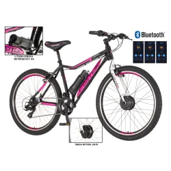 E-bicikl visitor explosion crno roza