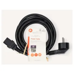 CEGL10015BK30 kabl sa uzemljenjem muški, IEC-320-C13, Ugaoni, 3m, Okrugli, PVC, Crni (PC-186)