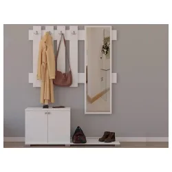 Predsoblje sa ogledalom belo