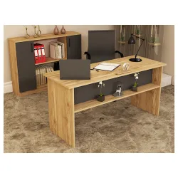 Kancelarijski komplet drvni dezen - antracit