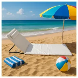 Ležaljka sklopiva za plažu 140x39cm Bež LP-722000B