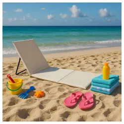 Ležaljka sklopiva za plažu 150x52cm bež LP-720000B