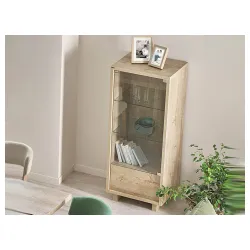 Vitrina Redoro hrast staklo