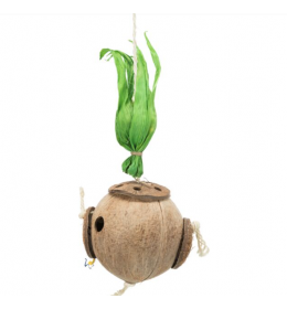 Igračka za papagaje kokos sa kanapom 35 cm
