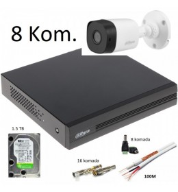 Dahua SET-08 * 8 kamere Full HD, HDD 2 TB, 4x10m+4x20m rg59 12v 15a