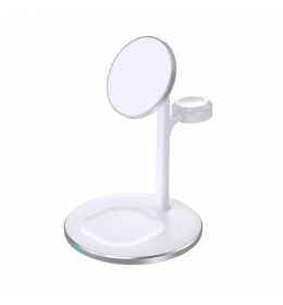 Bezicni punjac 3u1 CHOETECH T585-F Magsafe za iPhone/ AirPods/ Apple watch beli