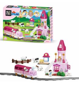 Kocke blocki mubi zamak i voz 85pcs