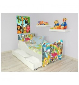Dečiji krevet 140x70 cm happy kitty + fioka princesses 