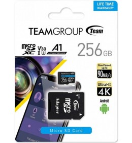 TeamGroup micro SDXC 256GB UHS-I elite +SD adapter TEAUSDX256GIV30A103