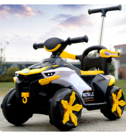 Auto na Akumulator  za decu sa drškom (6V) SM-24306 žuti 