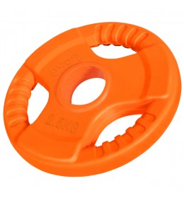 Gumirani olimpijski teg 2,5 kg Narandžasti 
