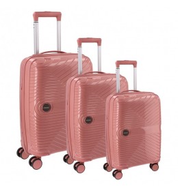 Ibiza, kofer, set 3 komada, PP, roze zlato 110151