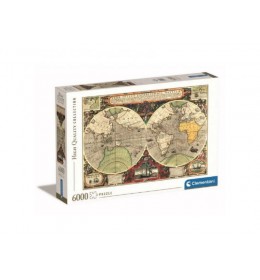 Puzzle 6000 hqc antique nautical map Clementoni 