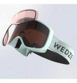Naočare za skijanje i snoubording G 100 za odrasle i decu zelena 
