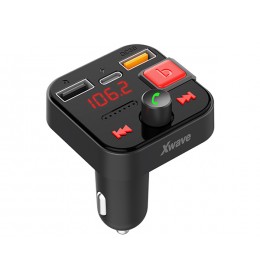 FM transmiter za kola/Bluetooth/A2DP/LCD/USB brzog punjenja QC3.0 TIP-C i USB port 5V/2.4A