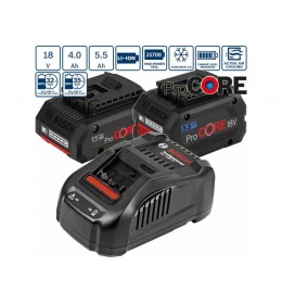 Starter set Bosch ProCORE 18V 5.5Ah + ProCORE 18V 4.0Ah