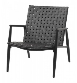 Baštenska stolica Lounge crna