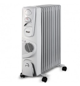 Uljni radijator 9 sa ventilatorom 9 rebara belo/sivi 2400W RAF R.0938 