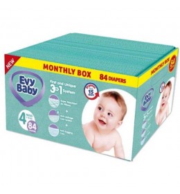 Pelene za bebe Evy baby Box 4 Maxi 7 - 18kg, 84kom, 3u1