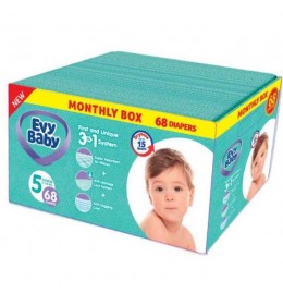 Pelene za bebe Evy baby Box 5 Junior 11 - 25kg, 68kom, 3u1