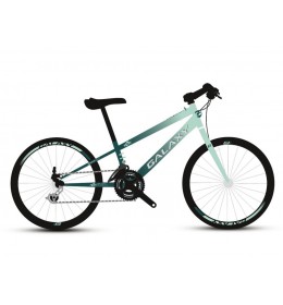 Brend:	GALAXY Materijal rama:	Čelik Veličina rama:	13" Prednje vile:	HI TEN ČELIK KRUTA 24“ Upravljač:	ČELIK 22.2/25.4x590 mm Ručke upravljača:	122 mm crna Sedište:	MTB HIGH END Obručevi točkova:	24x1.75 ALU DUPLI ZID 36R Glava prednja:	MTB 36R čelik crna Glava zadnja:	MTB 36R čelik crna Kočnice:	V-BRAKE ALU Ručice kočnica:	PVC ALU Menjač zadnji:	INDEX 6/7 RUPA POWER Ručice menjača:	POWER SFT-30 R7 Broj brzina:	7 Račna (zadnji lančanik):	7-FAZ INDEX žuta 13-28T Lanac:	MTB KMC Z6 Osovina srednjeg pogona:	MON