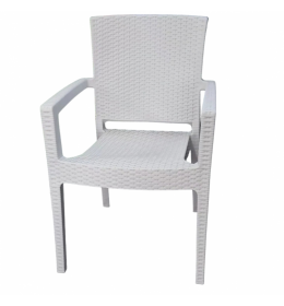 Mobilya stolica Rattan bela