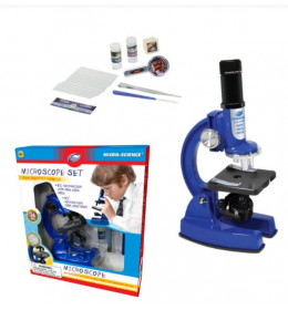 Mikroskop set 36pcs 100/450/900x plavi 21361 