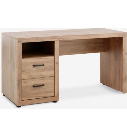 Radni sto Lindoh 60x140 2 fioke 1 polica hrast boja