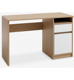 Radni sto Brendo 54x120 boja hrasta/bela