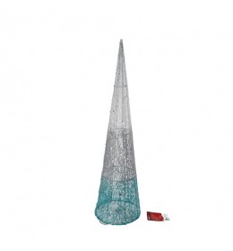 Shiny cone jelka svetlucava tirkizna LED 80cm